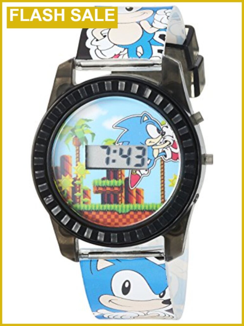 Sonic the Hedgehog Kids Digital Watch Flashing LCD Lights Quartz